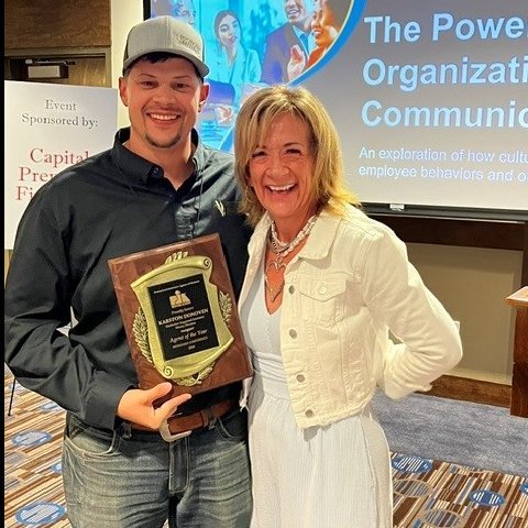 Agent of the Year, Karston Donoven of Duchscher-Kapperud Insurance